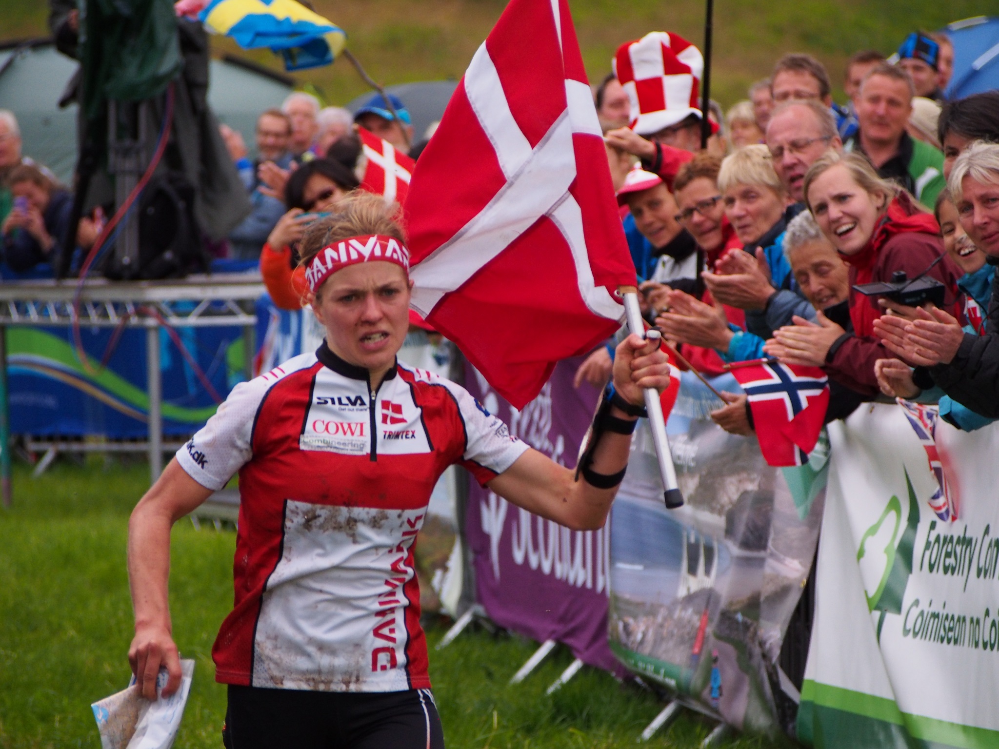 It was a good year for Denmark, Ida Bobach World Champion at the finish of the Long Race in Glen Affric. Courtesy Liveblog http://www.woc2015.org/liveblog/long